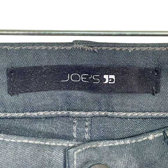 Joe’s Jeans Coated Black Skinny Crop Ankle Stretch Mid-Rise Jeans 26 - Picture 4 of 13